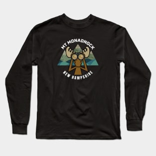 Mt Monadnock Moose Binoculars - Dark Shirts Long Sleeve T-Shirt